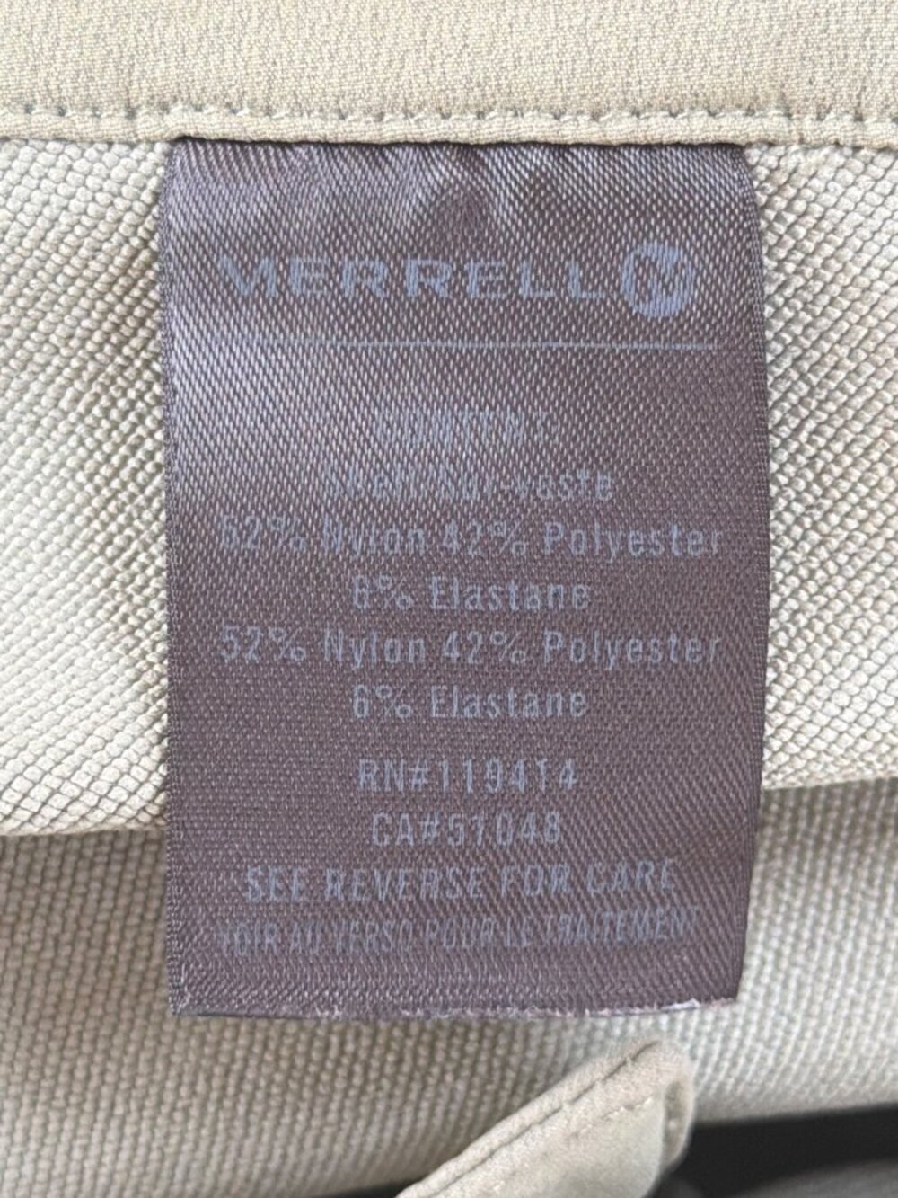 Merrell Skirt 8 Beige A Line Zipper Pockets Nylon poly stretch Quick dry Medium - Picture 8 of 10